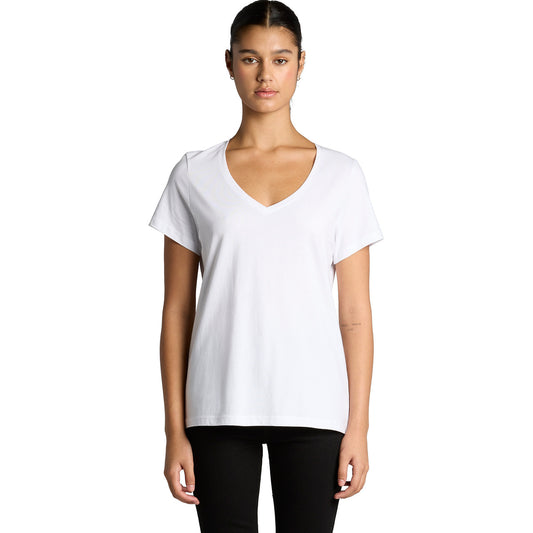 Women's Maple V Neck Tee Front