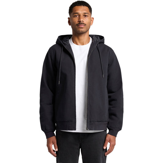 Canvas Bomber Hood Jacket Front
