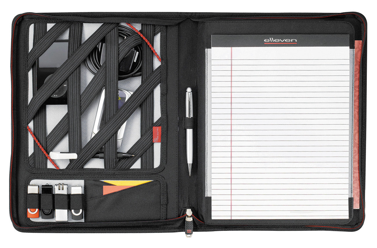 Elleven Large Zippered Padfolio