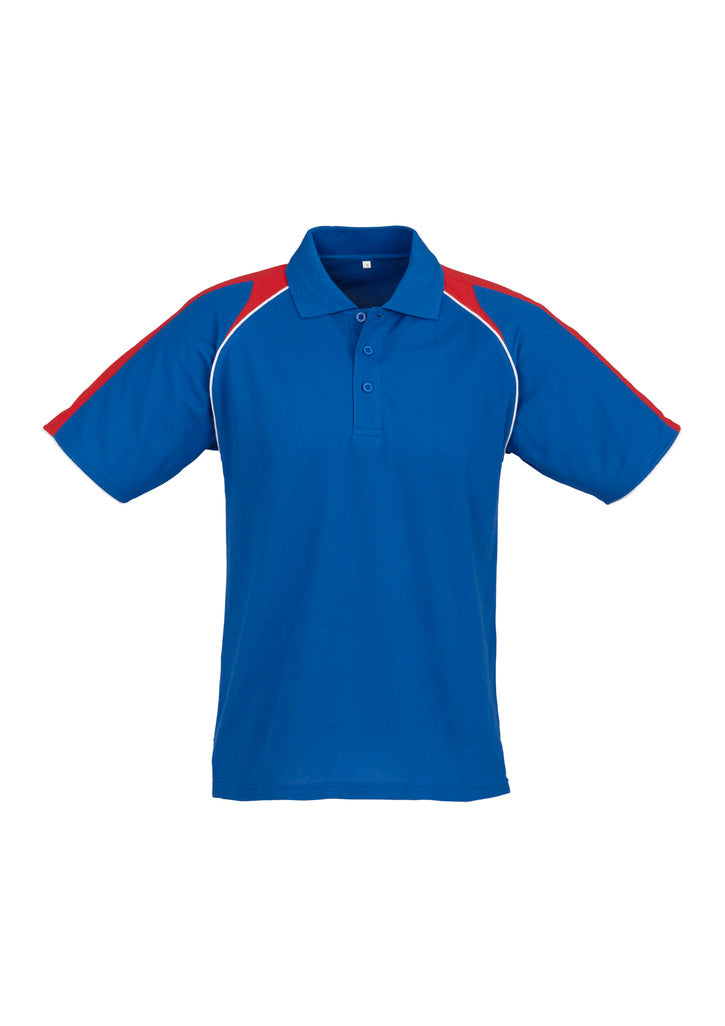 Mens Triton Short Sleeve Polo - Navy/Red/White 5XL