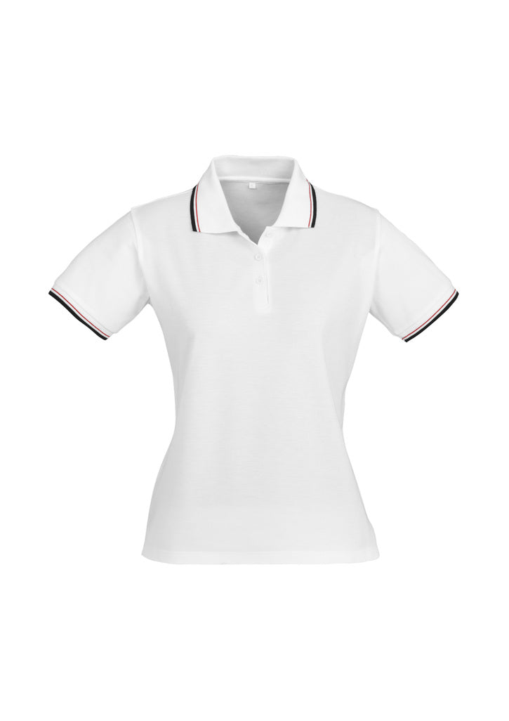 Womens Cambridge Short Sleeve Polo - Steel Grey/Black/White 24
