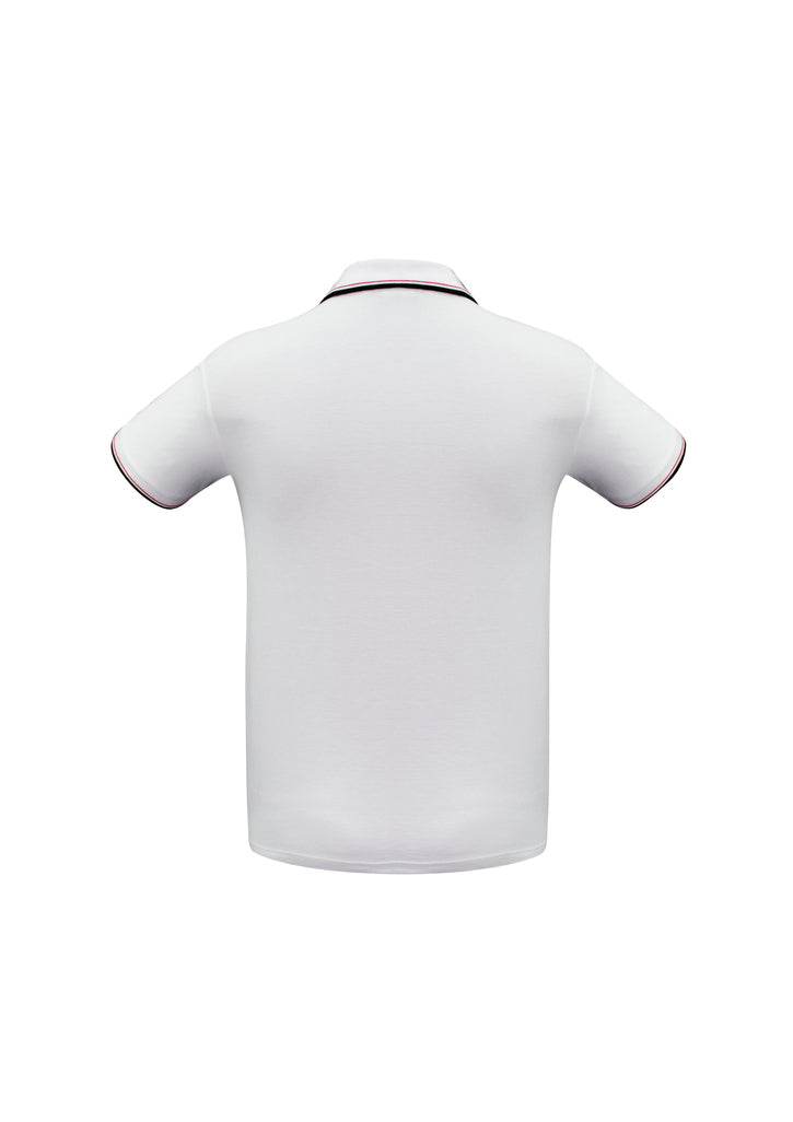 Mens Cambridge Short Sleeve Polo - Black/Red/White 5XL