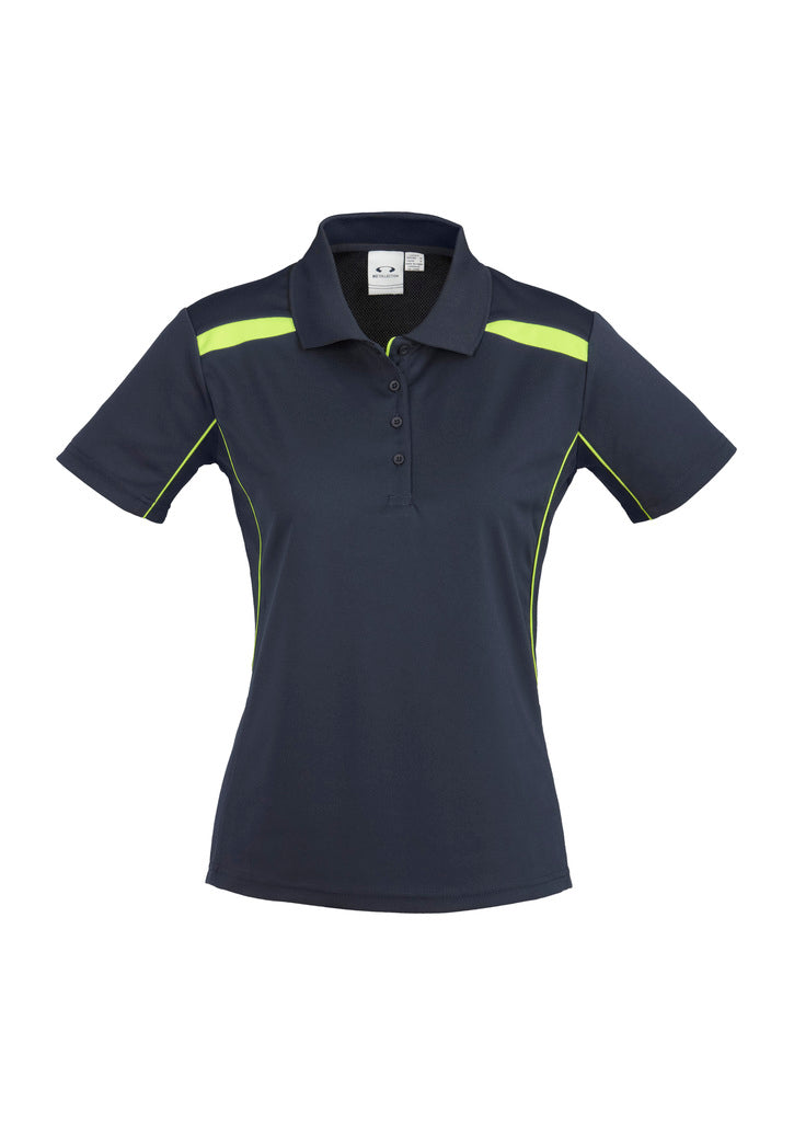 Womens United Short Sleeve Polo - Navy/Magenta 24