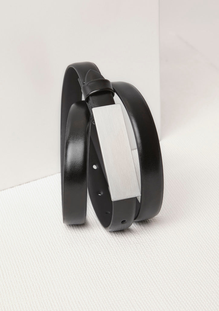 Womens Leather Belt - Black 2XL