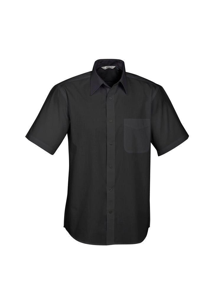 Mens Base Short Sleeve Shirt - Blue 5XL