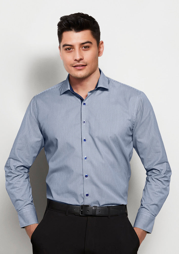 Mens Edge Long Sleeve Shirt - Blue 5XL