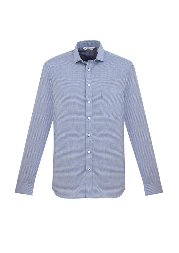 Mens Jagger Long Sleeve Shirt - Silver 5XL