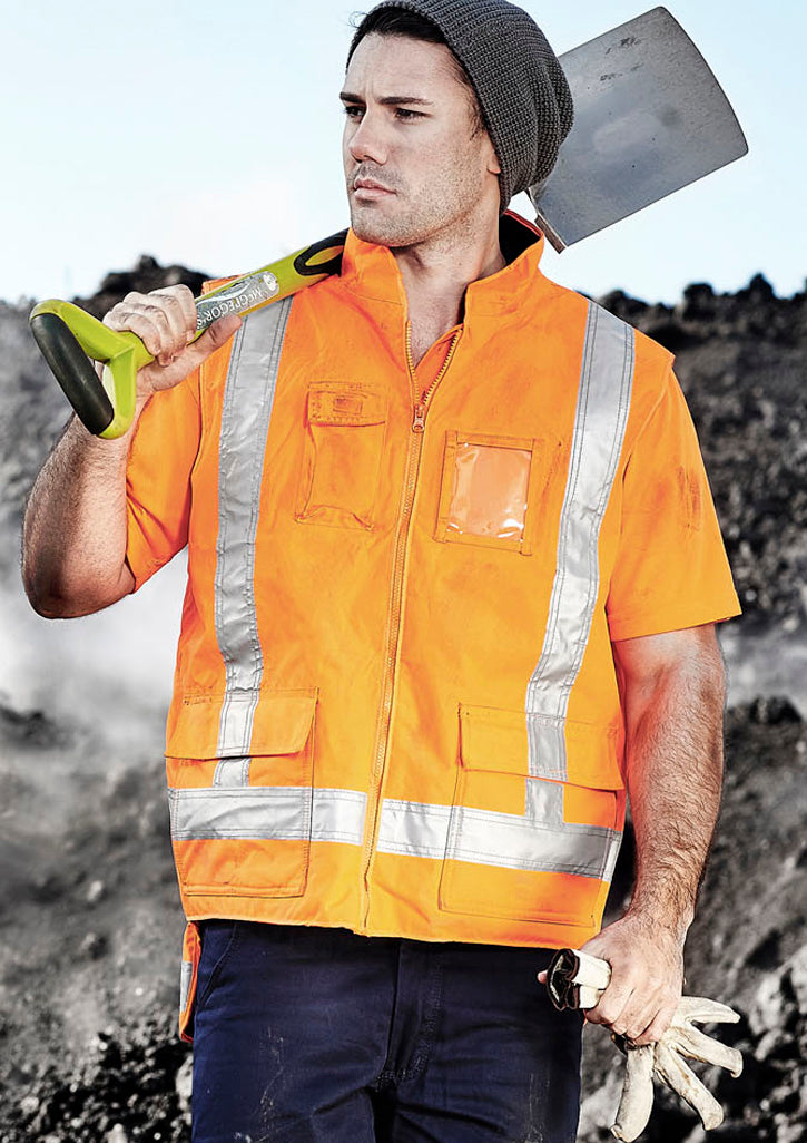 Mens TTMC-W23 Fleece Lined Vest - Orange 7XL