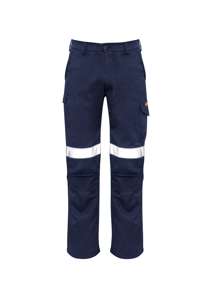 Mens Orange Flame Taped Cargo Pant (Regular) - Navy 132