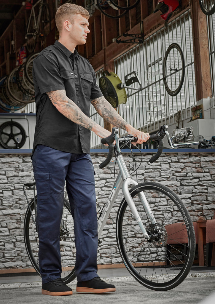 Mens Midweight Drill Cargo Pant (Stout) - Charcoal 132