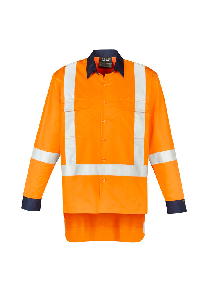 Mens TTMC-W23 X Back Work Shirt - Orange/Navy 7XL