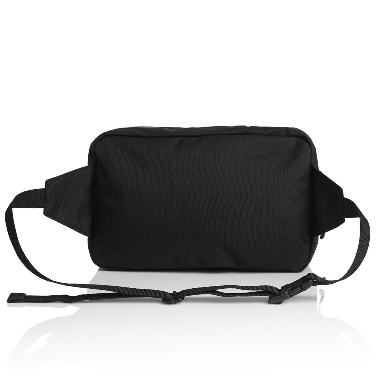 Recycled Double Waist Bag Black - Back