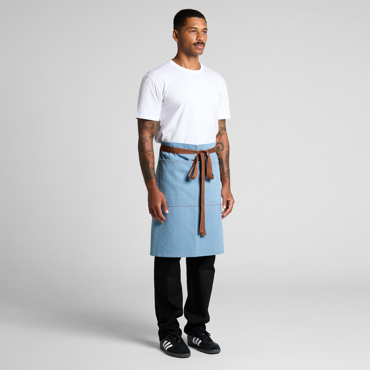 Denim Half Apron Turn