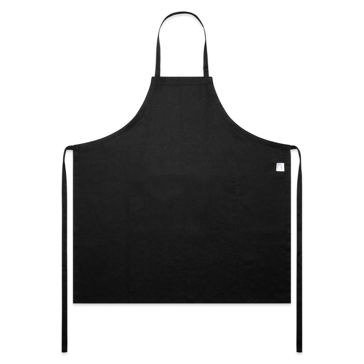 Linen Apron Black - Back