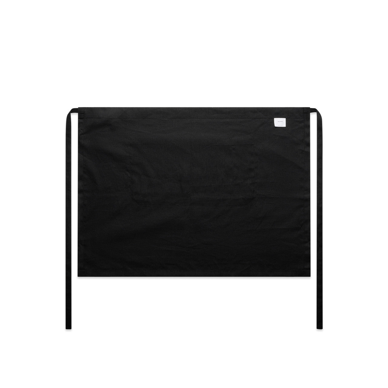 Linen Half Apron Black - Back