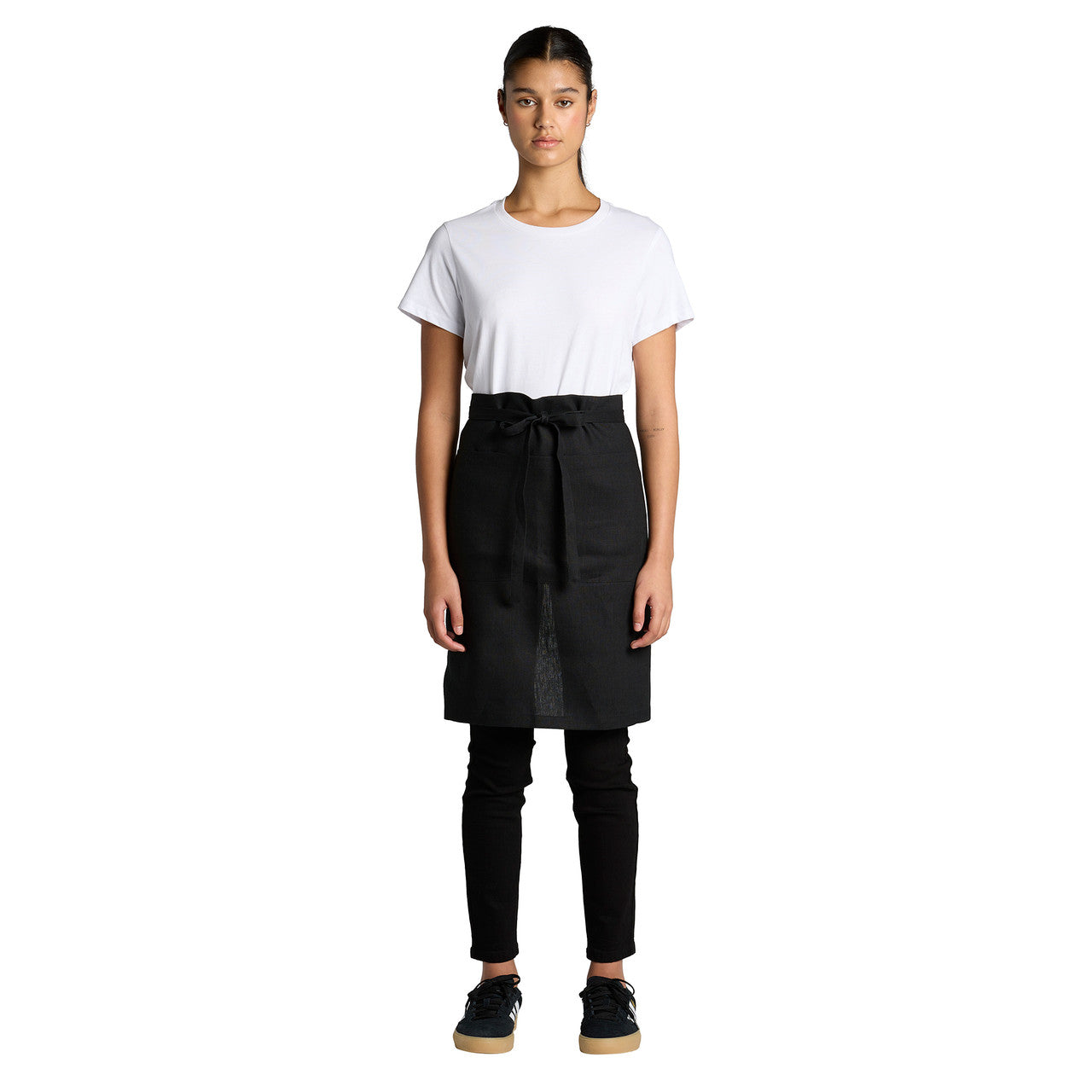 Linen Half Apron Front