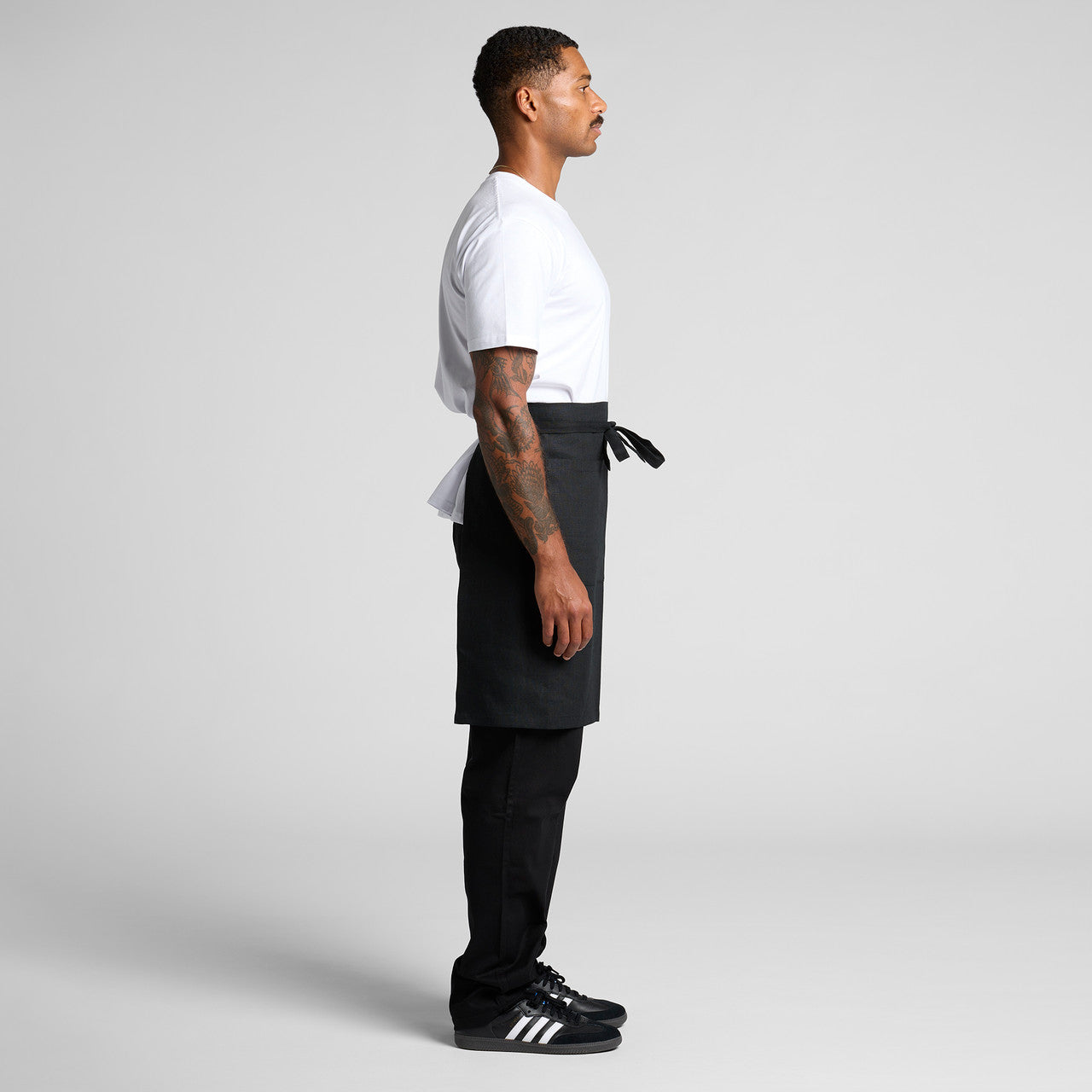 Linen Half Apron Side