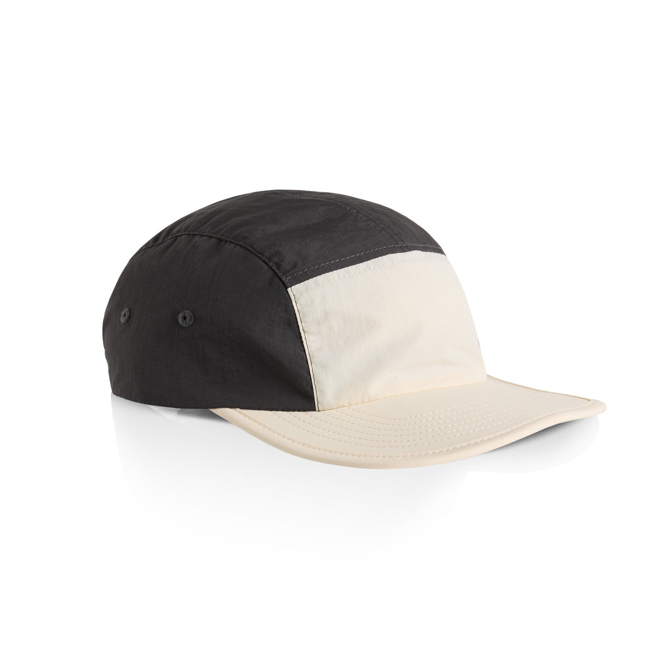 Finn TwoTone Nylon Cap Ecru/Coal - Side