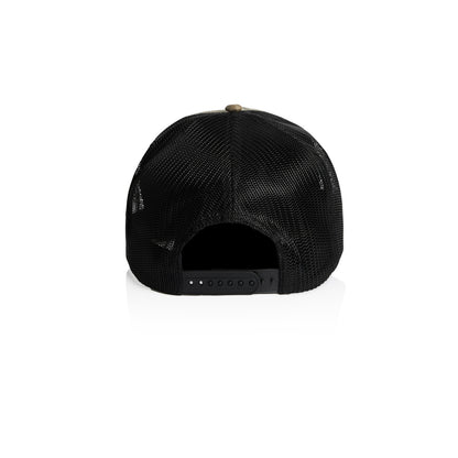 Stock Contrast Camo Trucker Tree Camo/Black - Back