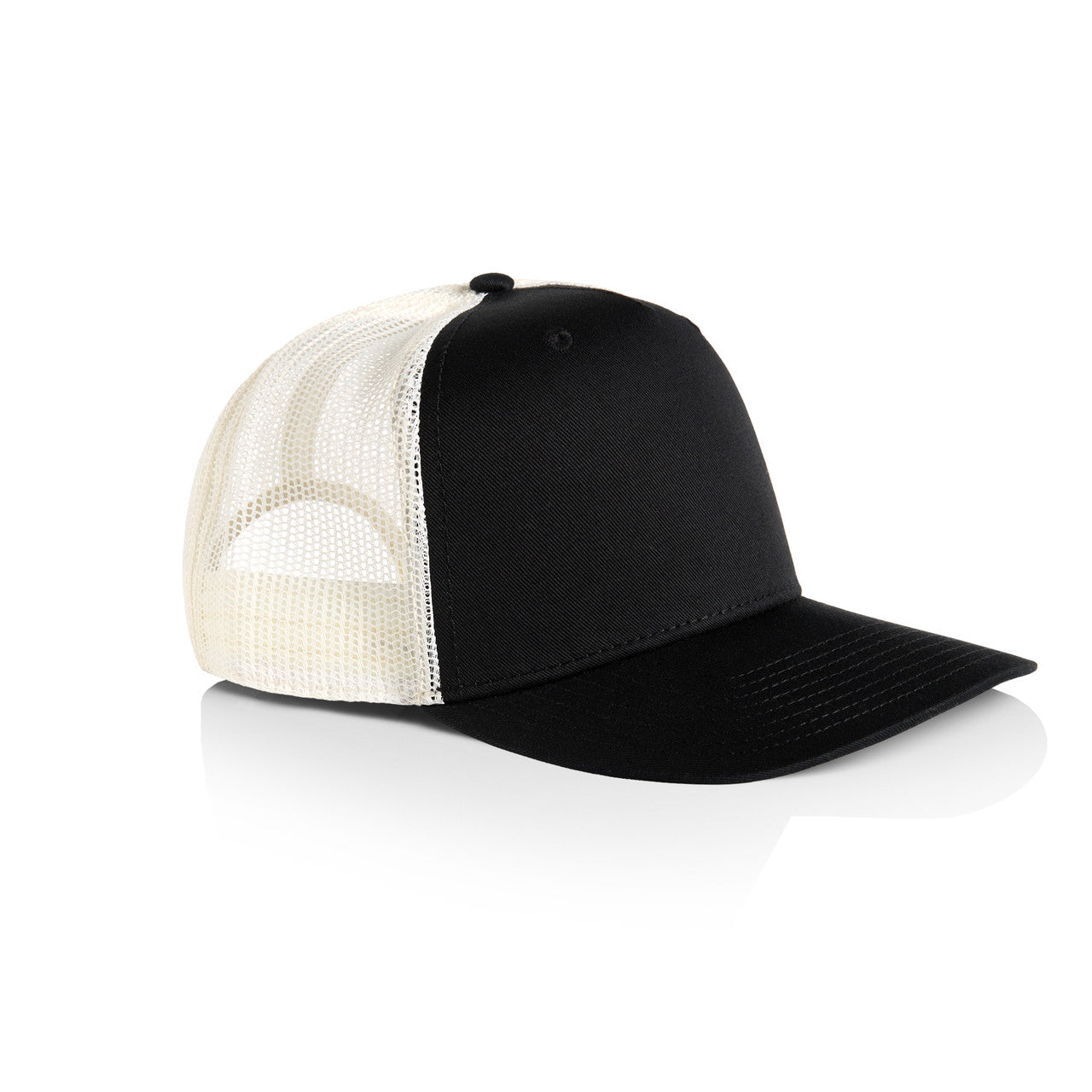 Stock Contrast Trucker Black/Ecru - Side