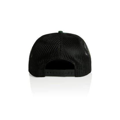 Stock Contrast Trucker Forest Green/Black - Back