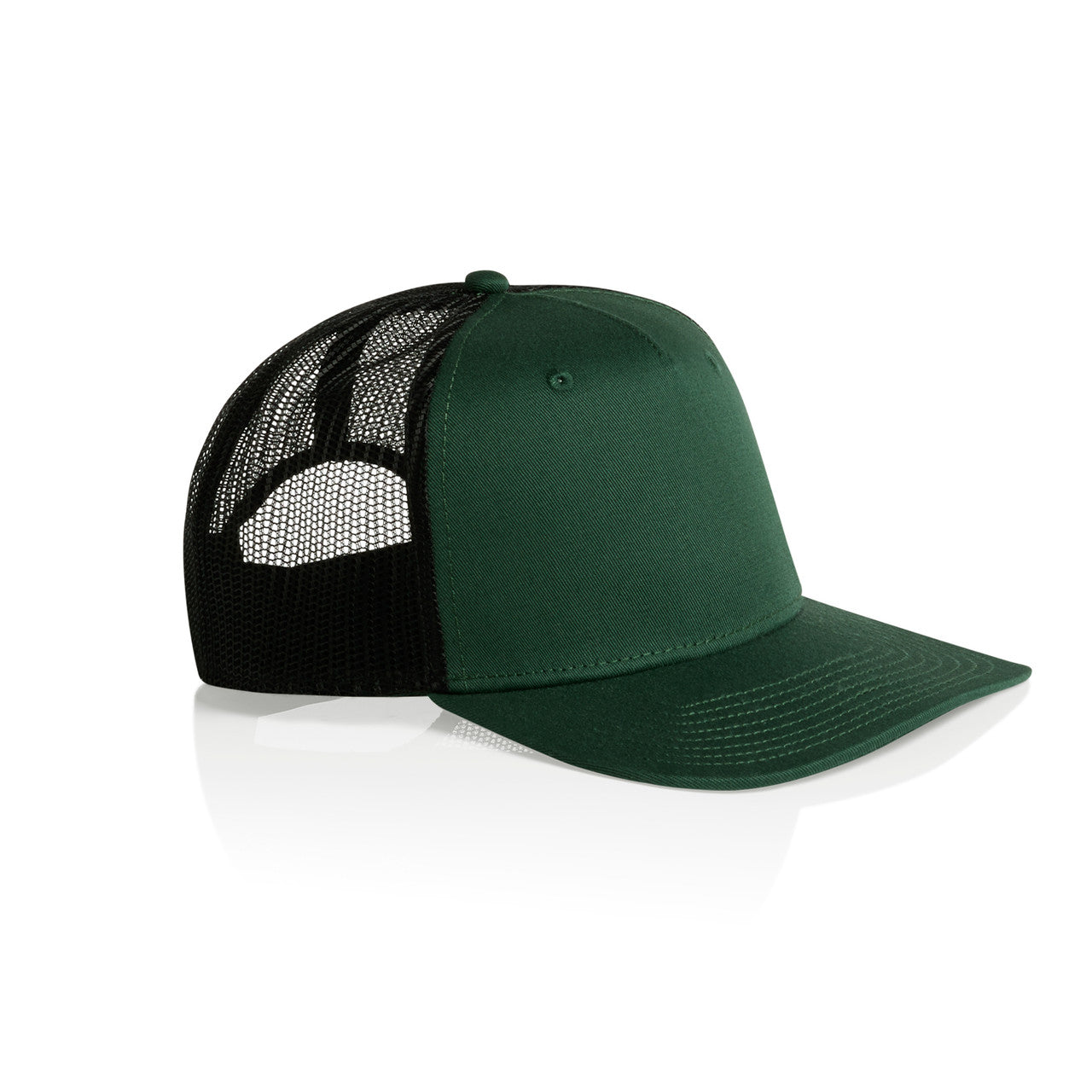 Stock Contrast Trucker Forest_Green_Black - Side