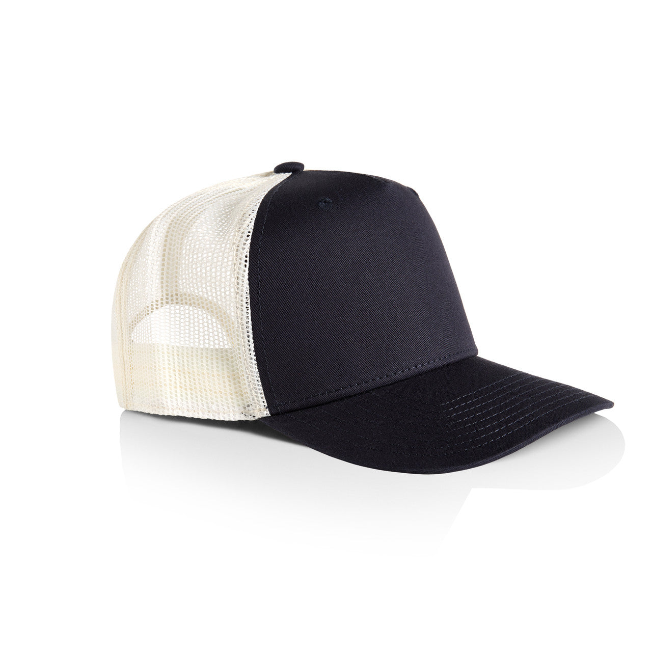 Stock Contrast Trucker Navy/Ecru - Side
