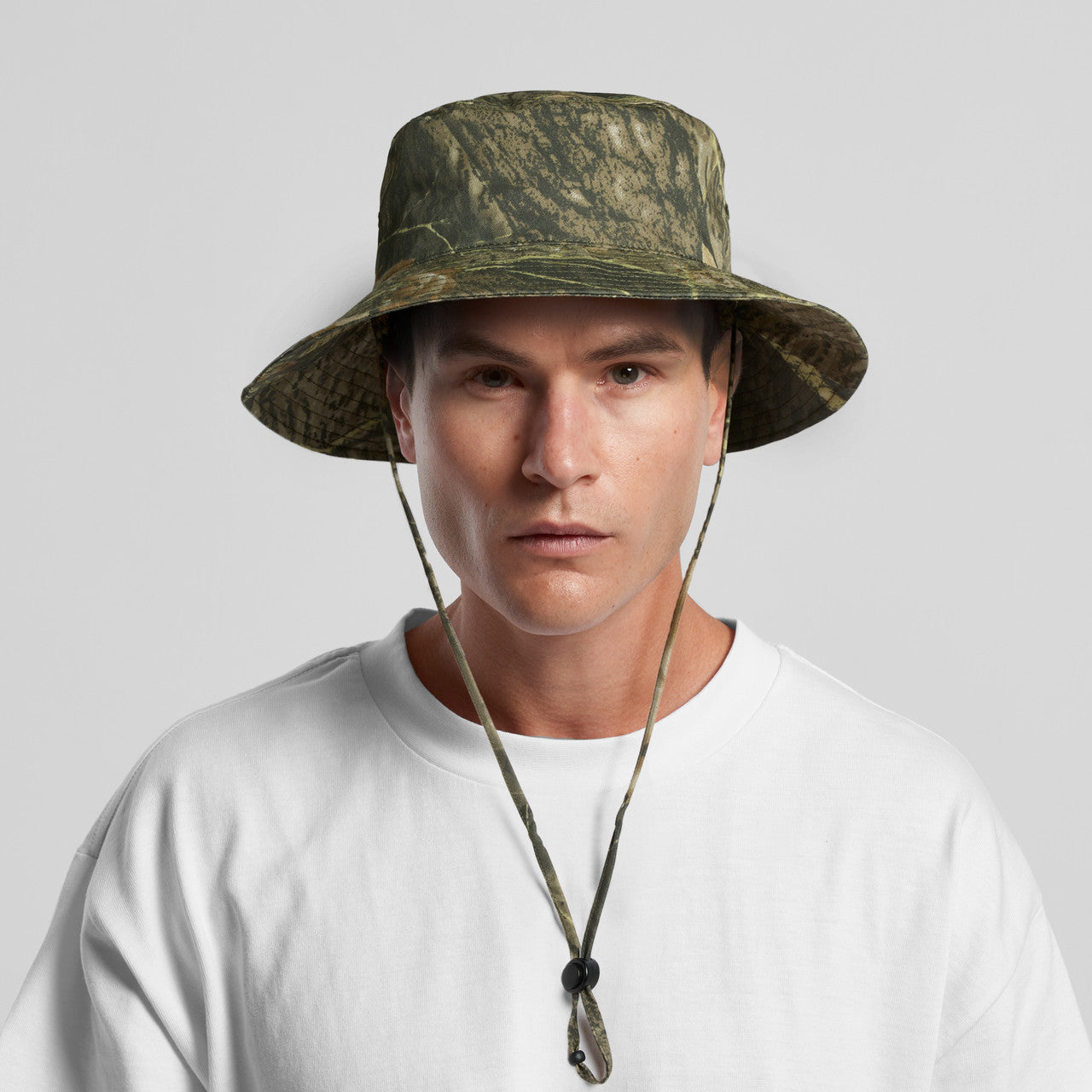 Wide Brim Camo Bucket Hat Turn