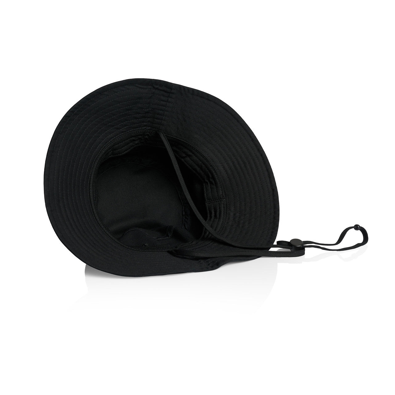 Wide Brim Bucket Hat Black - Back