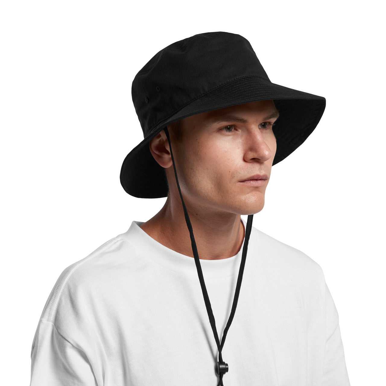 Wide Brim Bucket Hat Front