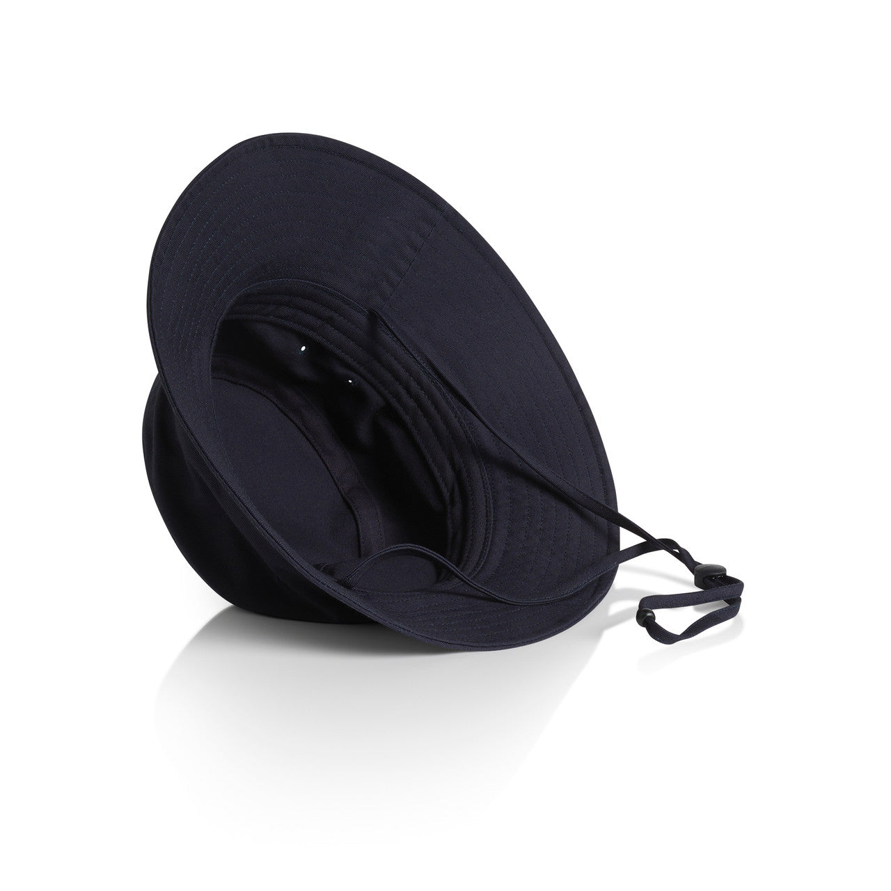 Nylon Wide Brim Bucket Hat Navy - Back