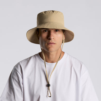 Nylon Wide Brim Bucket Hat Turn