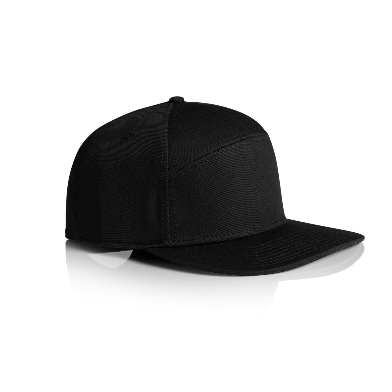 Stock 7Panel Cap Black - Side
