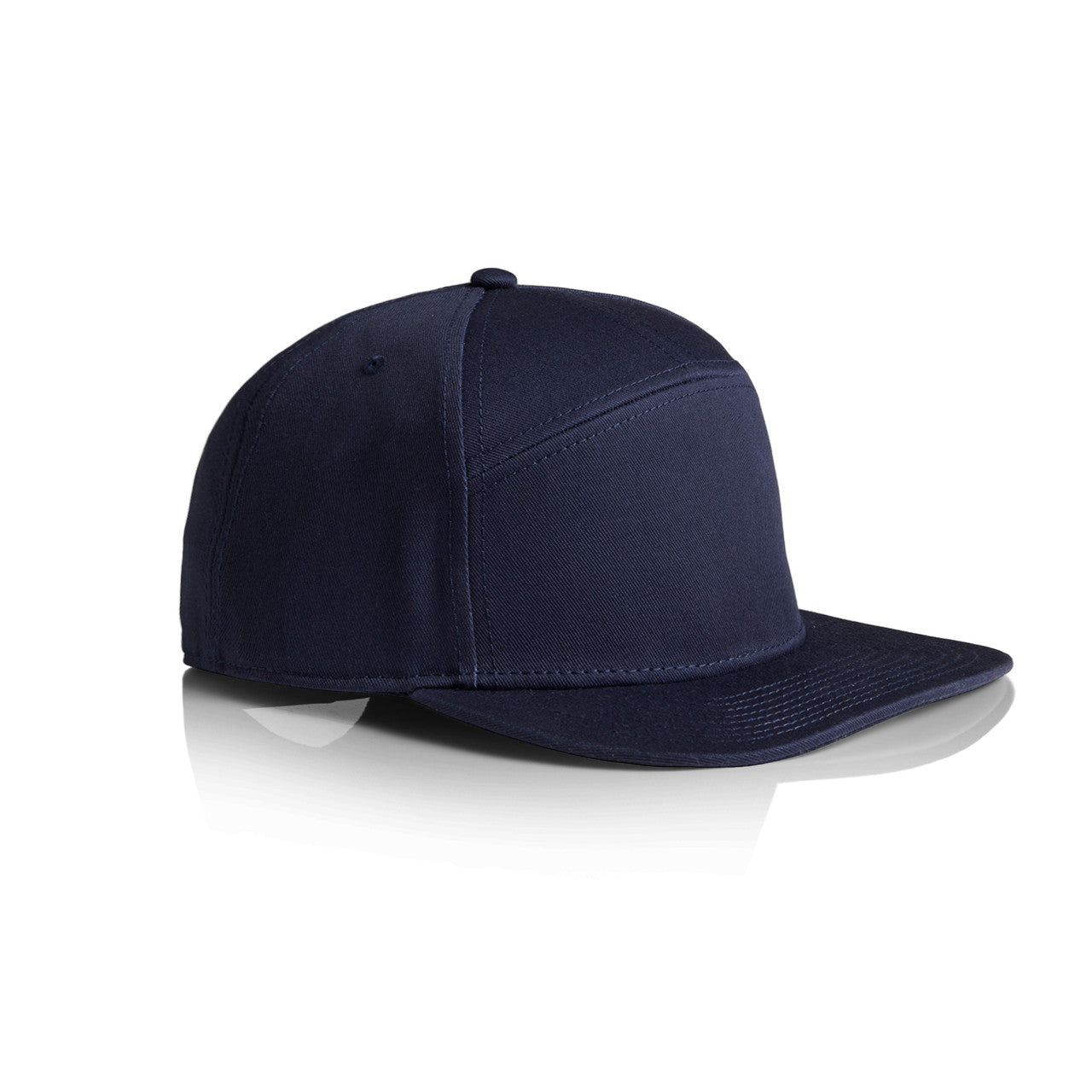 Stock 7Panel Cap Midnight_Blue - Side