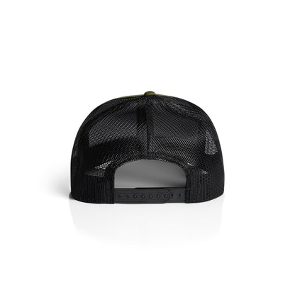 Mesh Contrast Trucker Cap Army/Black - Back