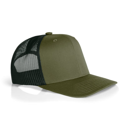 Mesh Contrast Trucker Cap Army_Black - Side