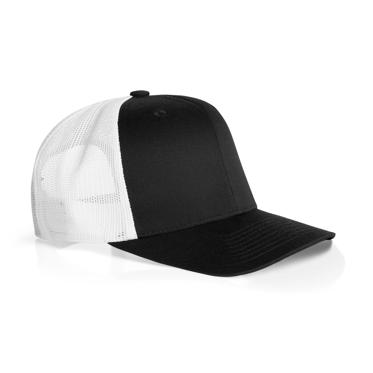 Mesh Contrast Trucker Cap Black_White - Side