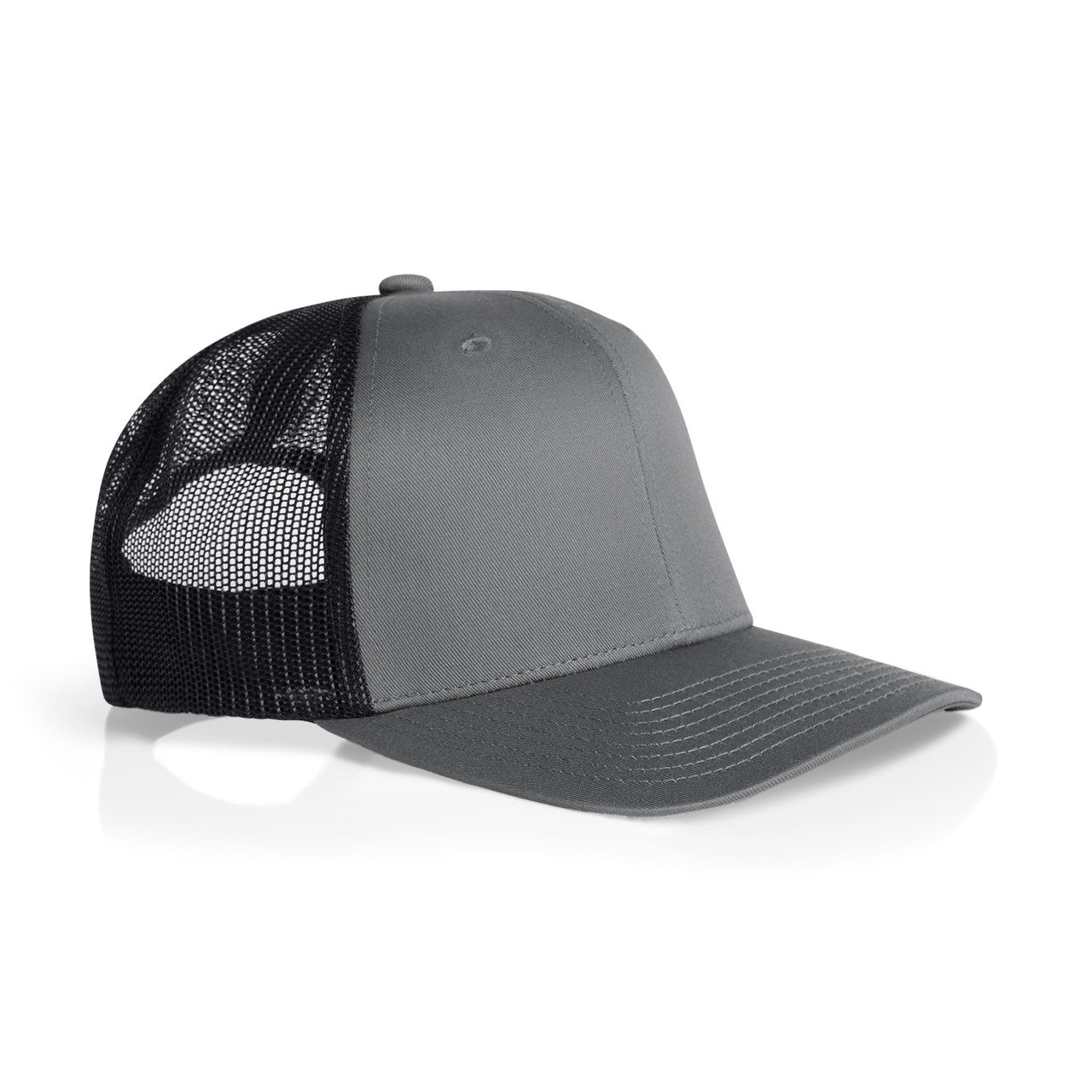 Mesh Contrast Trucker Cap Shadow_Black - Side