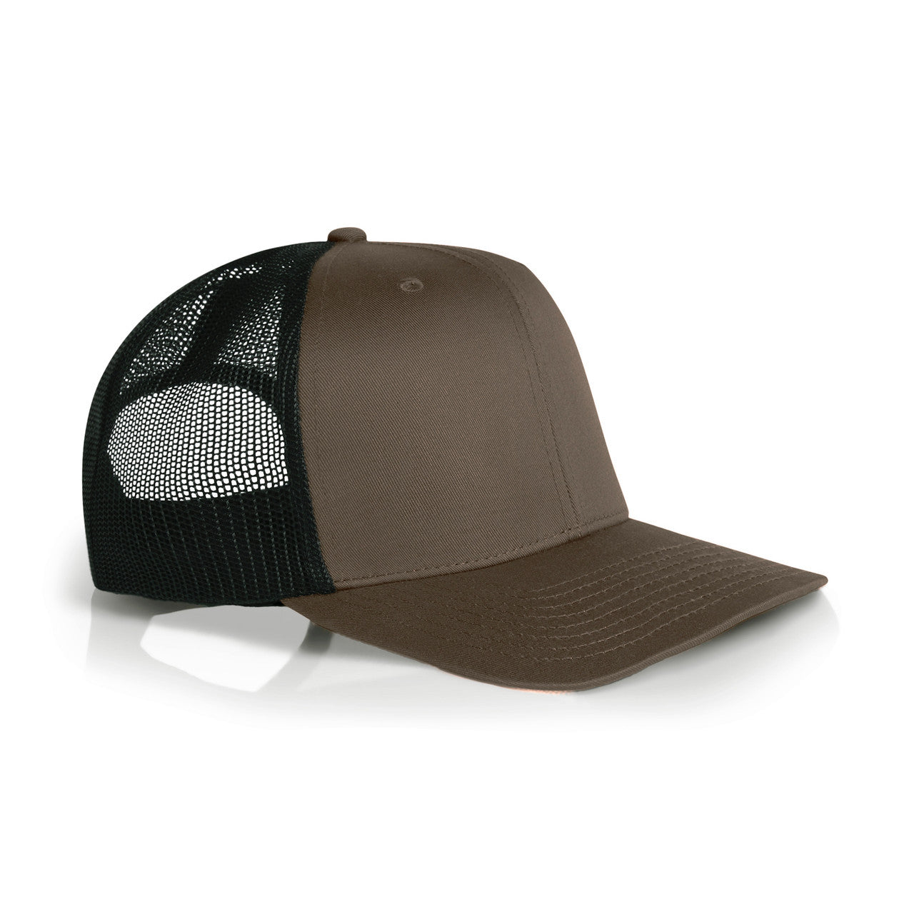 Mesh Contrast Trucker Cap Walnut_Black - Side