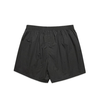Boxer Check Shorts Black/Coal - Back