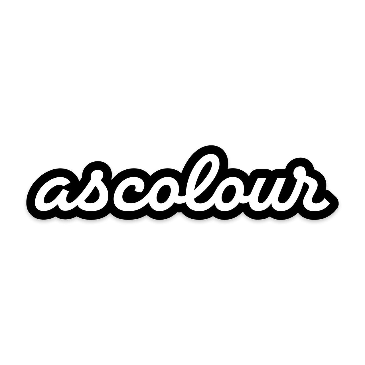 Script Sticker Black