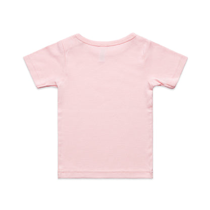 Organic Infant Wee Tee Pink - Back