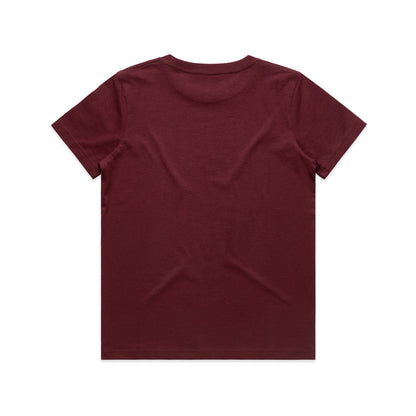 Kids Staple Tee Burgundy - Back