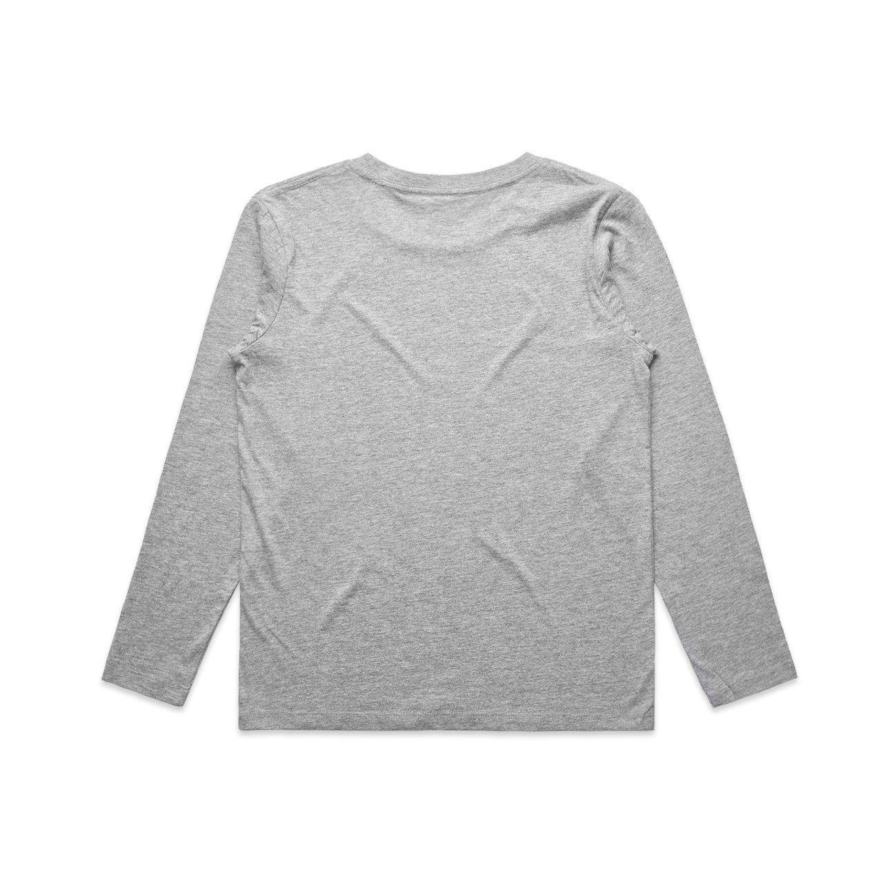 Kids Staple L/S Tee Grey Marle - Back