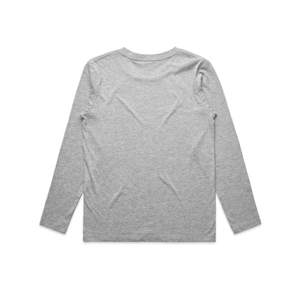 Youth Staple L/S Tee Grey Marle - Back