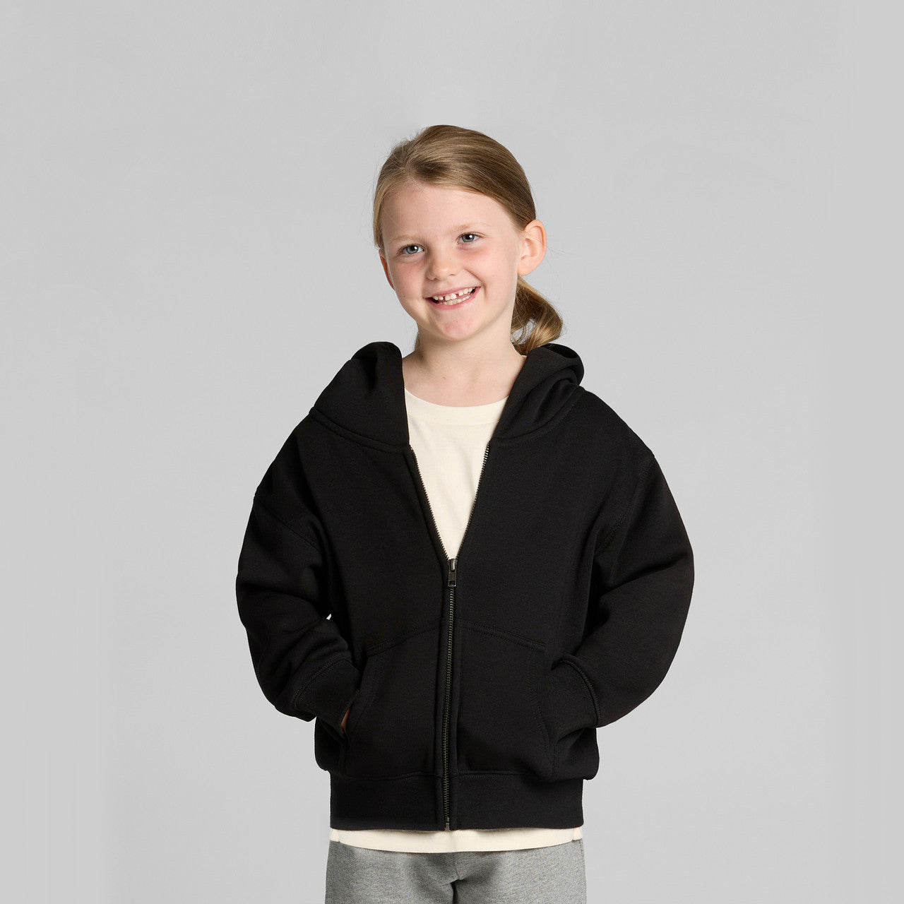 Kids Relax Zip Hood Back