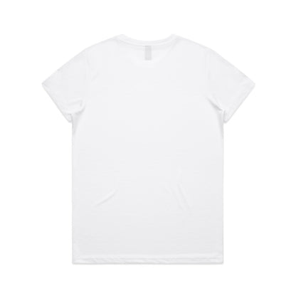 Women's Maple Active Tee White - Back