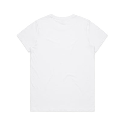 Women's Maple Organic Tee White - Back