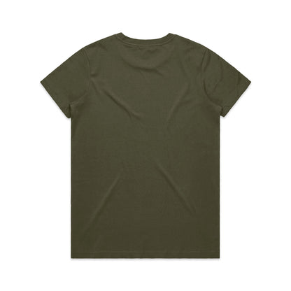 Women's Maple Tee Army - Back