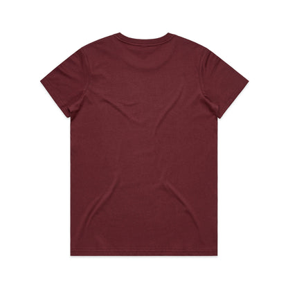 Women's Maple Tee Burgundy - Back